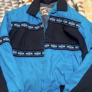 Vintage Turquoise Aztec Jacket